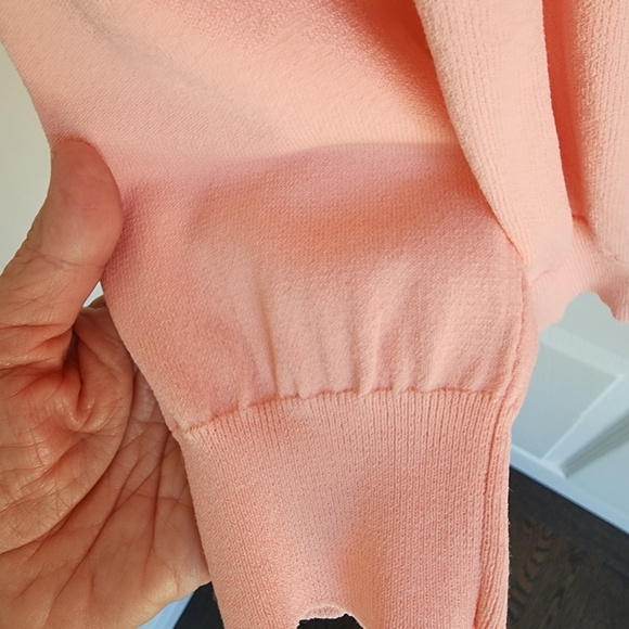 Kate Hill Light Pink Women's Cardigan Feminine Normcore - Picture 5 of 10